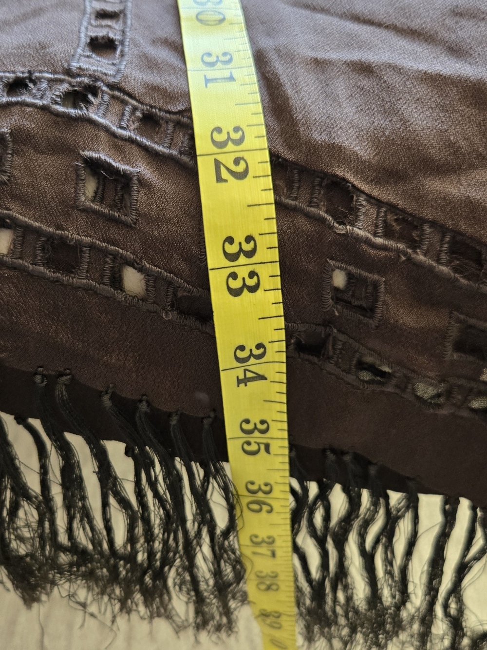 Isabel Marant Brown Viscose Dress With Fringe - Picture 9 of 12